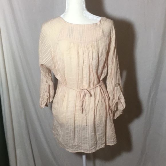 BKE 3/4 Sleeve Peach Color Button Down Blo… - Picture 2 of 4
